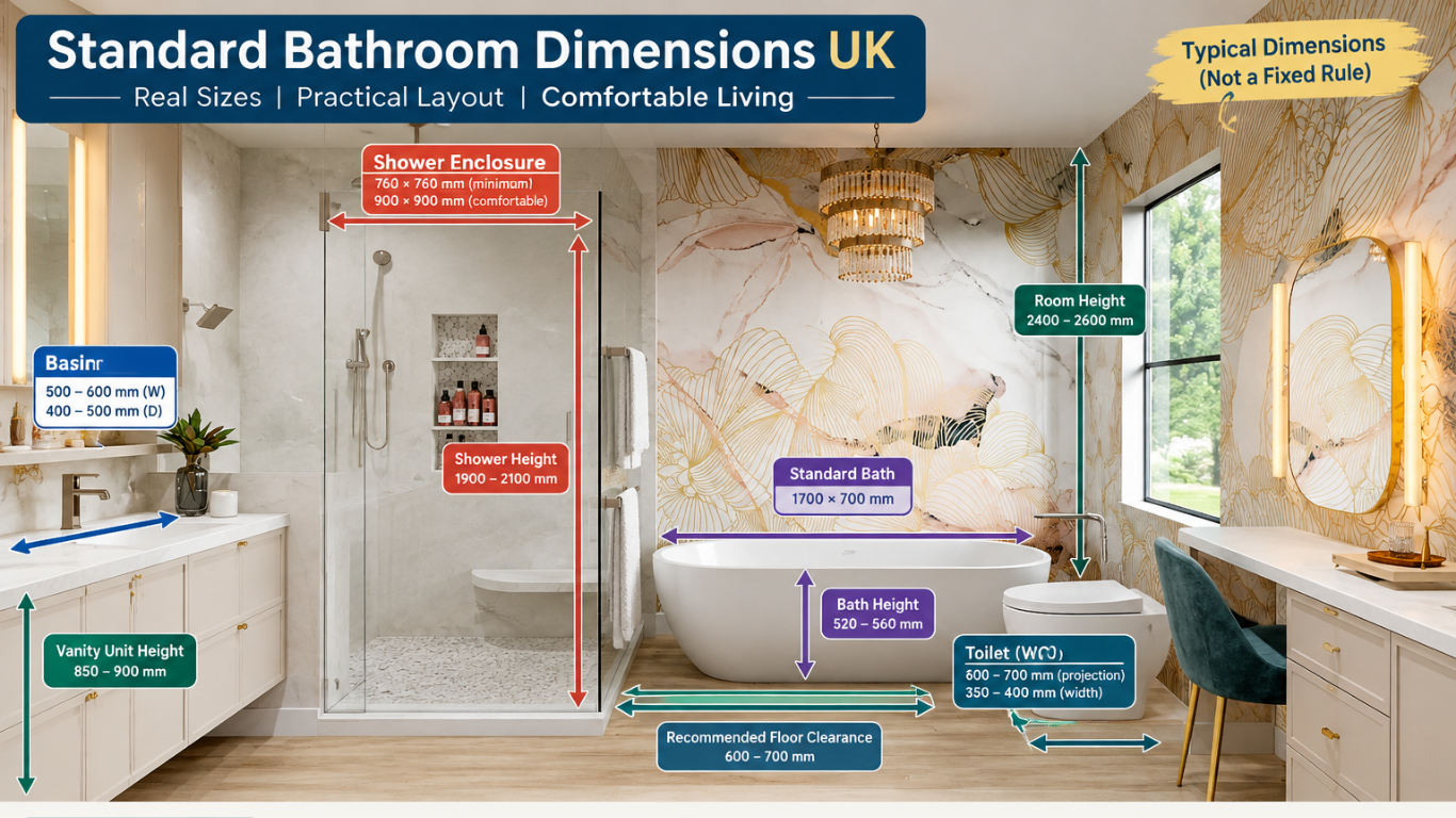 Standard Bathroom Dimensions UK